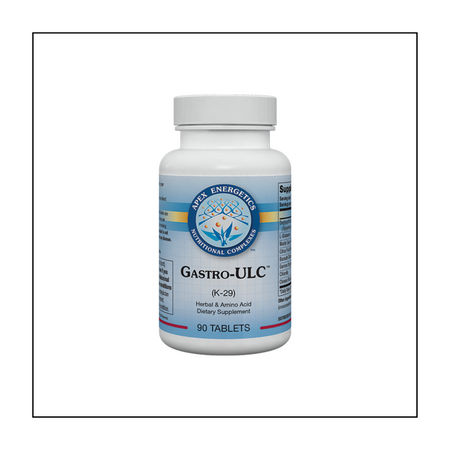 Gastro-ULC™ supports the gastric mucosal lining and the intestinal barrier with a licorice-and L-glutamine-based formula incorporating key flavonoids and phytonutrients.* This product also includes special compounds that may support the gastrointestinal terrain, especially when under temporary stress.*