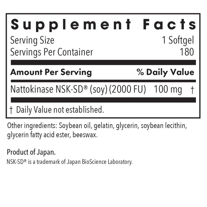 Nattokinase 100mg - 60 Softgels