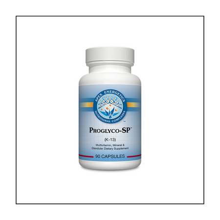 Proglyco-SP™ supports sugar metabolism and a healthy glycemic response by helping maintain blood sugar levels already within the normal range.* It has specially selected vitamins, targeted minerals (including chromium and manganese), four key bovine glandulars (pituitary, adrenal, pancreas, liver), and complementary amino acids.* This formula contains antioxidant vitamins C and E.